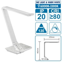Tischlampe deluxe weiss inkl. LED, 10W (entspricht ca. 60W) Tischlampe deluxe weiss inkl. LED, 10W (entspricht ca. 60W)