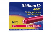 PELIKAN Encre 4001 TP/6 rouge brillant 6 pcs., 301192