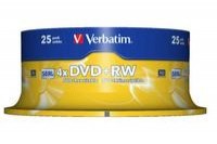 VERBATIM DVD+RW Spindle 4.7GB, 43489, 4x  25 Pcs