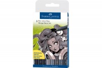 FABER-CASTELL Pitt Artist Pen Manga Basic grau 8 Stück, 167107 FABER-CASTELL Pitt Artist Pen Manga Basic grau 8 Stück, 167107