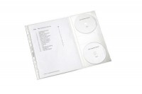 LEITZ Prospekthülle/CD A4, 47613003, genarbt, 0,12mm 5 Stück