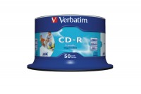 VERBATIM CD-R Spindle 80MIN/700MB, 43438, 52x fullprint o.L 50 Pcs