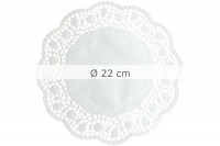 DEMMLER Dentelles gâteau rond 22cm, 6 pcs. blanc, 222110061