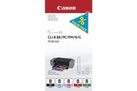 CANON Multipack Encre BK/PC/PM/R/G PIXMA iP 5200 5 pièces, CLI-8MULTI