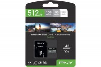 PNY micro-SDXC Pro Elite 512GB UHS-I U3 A2 & adapter, PSDUX512U