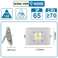 Flutlicht mit einer COB-LED, 10 Watt, silber