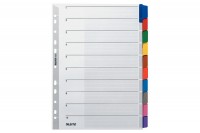 LEITZ Répertoire carton A4 en blanc 10 compart., 43210000
