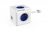 POWERCUBE Steckdose extend blau 4xT.13 2xUSB 5V 2.1A, 66.789