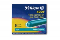 PELIKAN Encre 4001 TP/6 turquoise 6 pcs., 301705