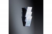 SIGEL Wand-Prospekthalter 3xDIN, LH137, 120x375x115mm acryl