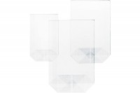 BÜROLINE Kreuzboden-Beutel 120 × 225 mm transparent 100 Stück, FARBLOS