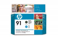 HP Tête d'impr. 91 noir mat/cyan DesignJet Z6100, C9460A